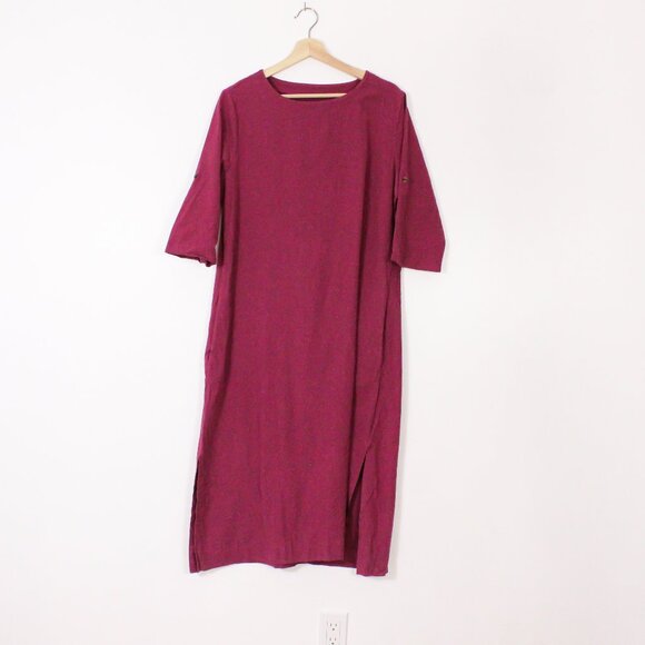 Dresses & Skirts - Maroon Linen Blend Maxi Dress